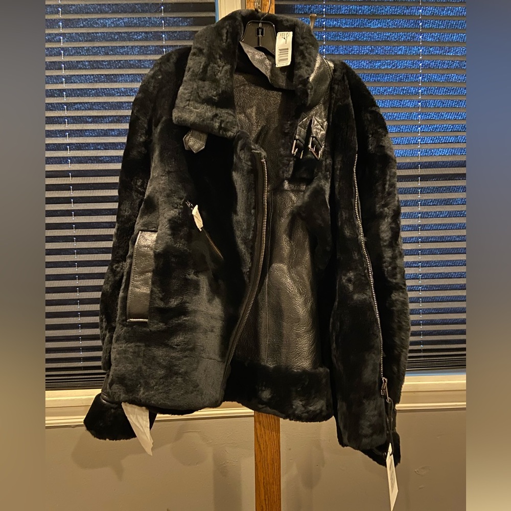 Luxury Nicole Benisti shearling Coat. New with tags.